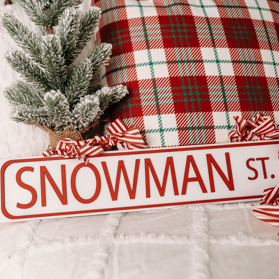 Christmas Street Sign | 4x20 inch Wood Sign