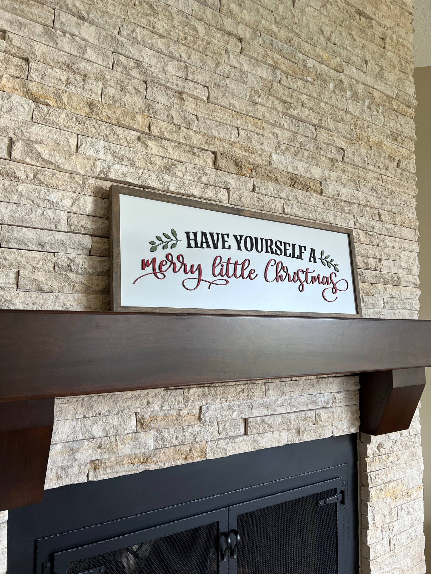 Have Yourself a Merry Little Christmas | 13x35 inch Wood Sign | Christmas Farmhouse Sign