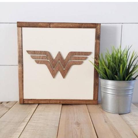 Superhero Wall Art | 21x21 inch Wood Sign | Super Hero Wall Art