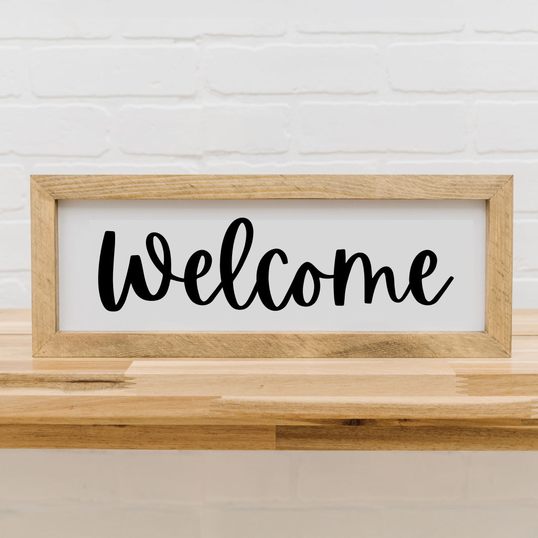 6x16 inch Welcome