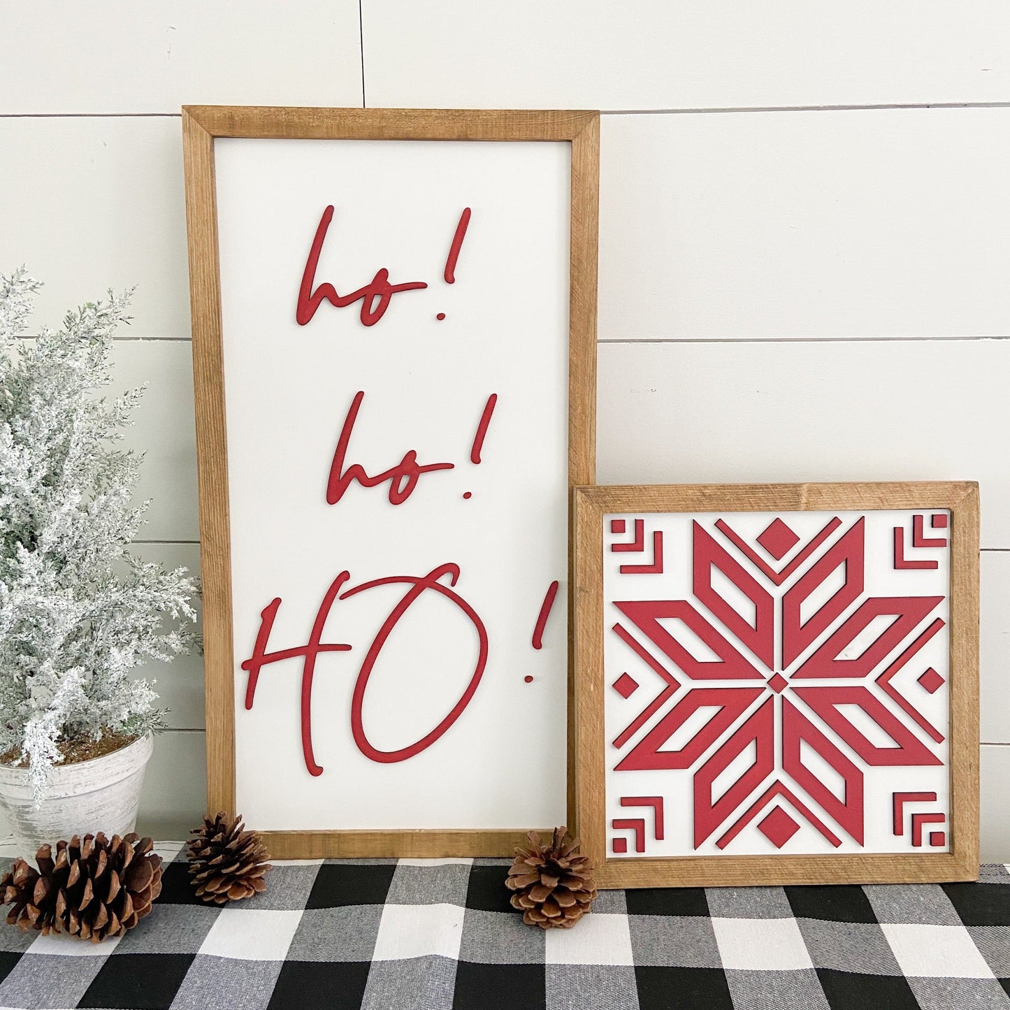Sweater Snowflake Sign | 11x11 Wood Sign
