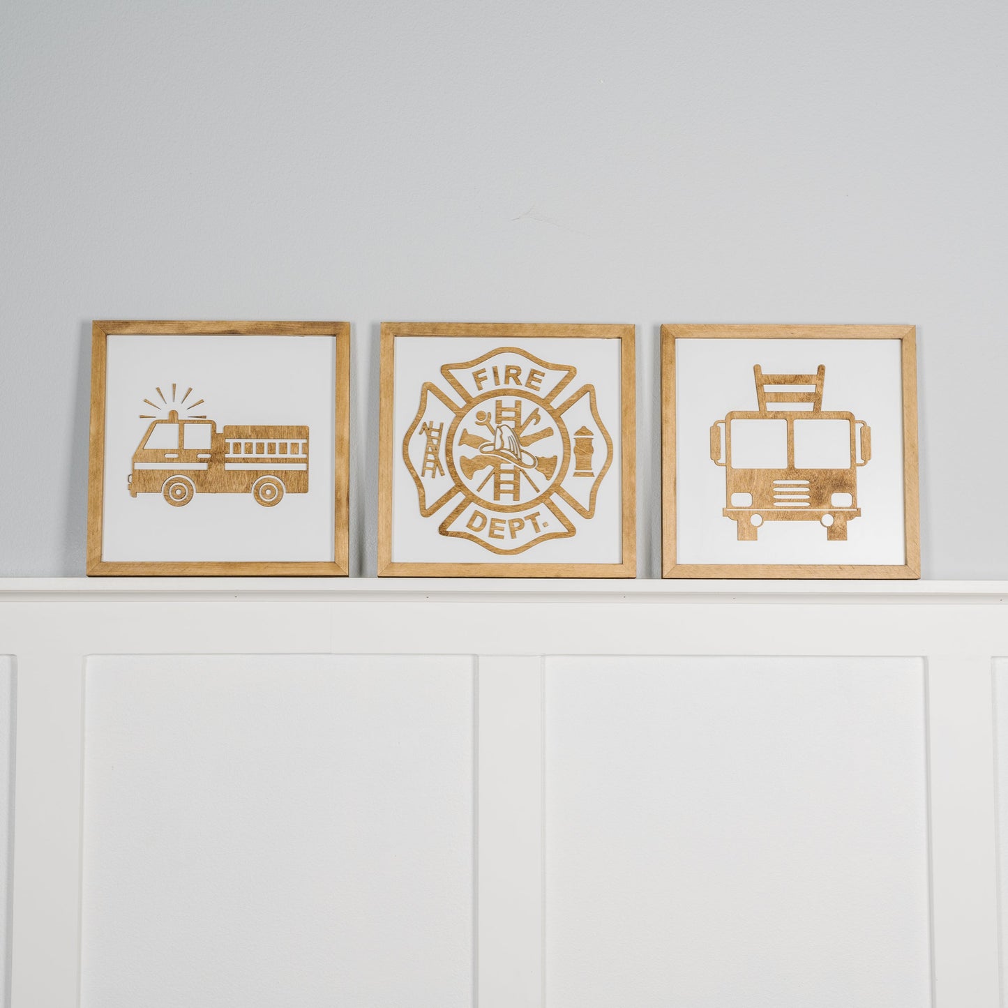 Fire Truck Sign | Wood Sign | Fire Truck Room Decor