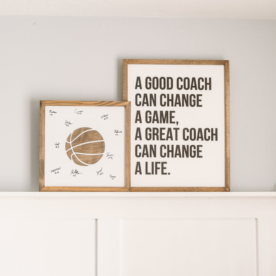 Coach Quote Sign | 17x21 Wood Sign | Coach Gift