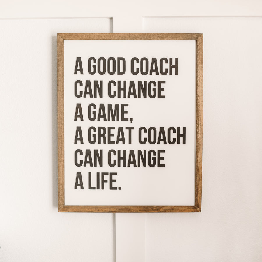 Coach Quote Sign | 17x21 Wood Sign | Coach Gift