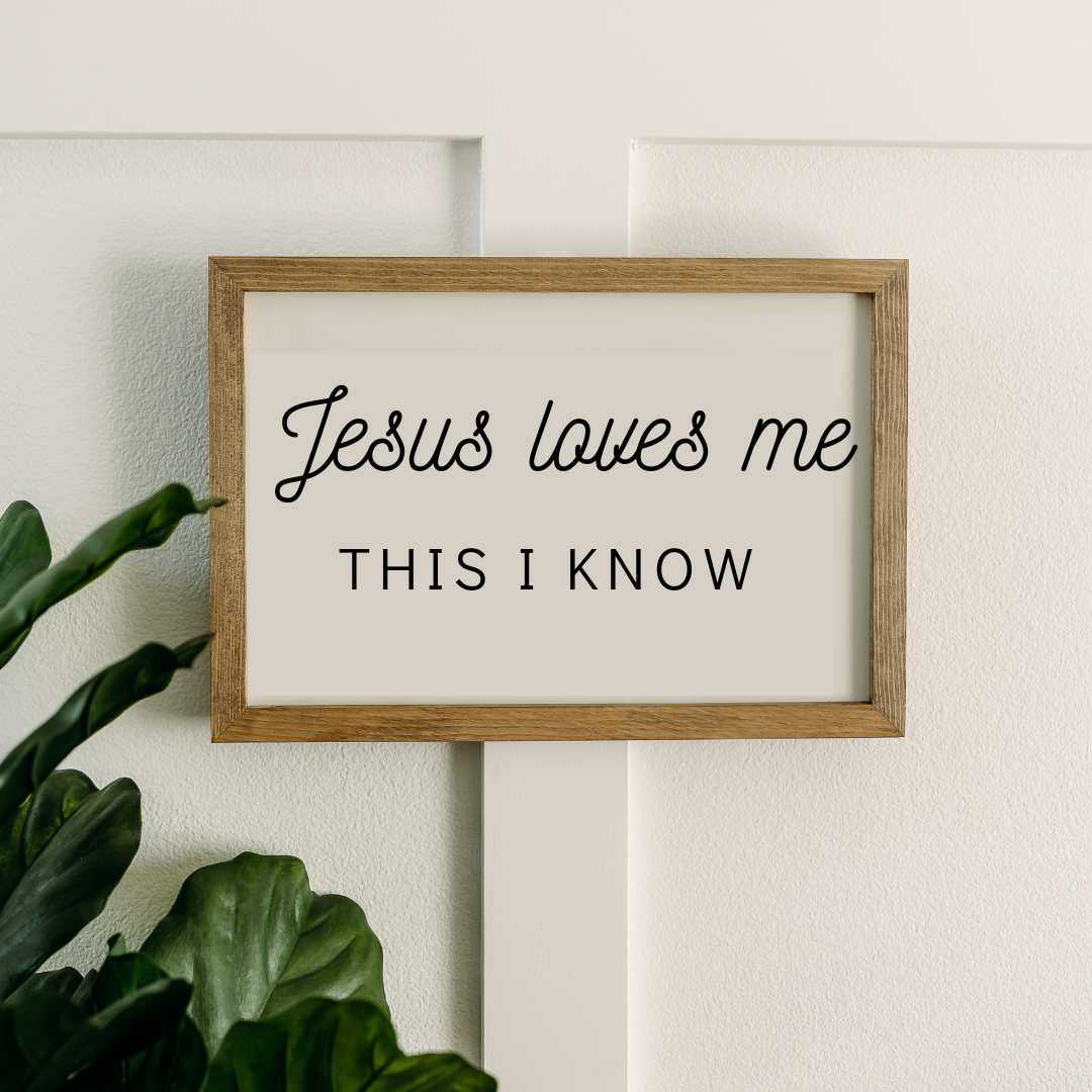 Jesus Loves Me | 11x16 inch Wood Sign