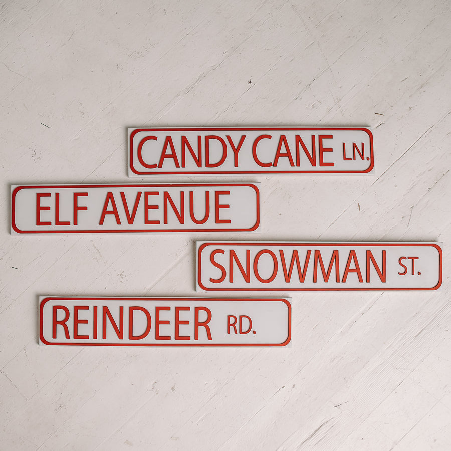 Christmas Street Sign | 4x20 inch Wood Sign