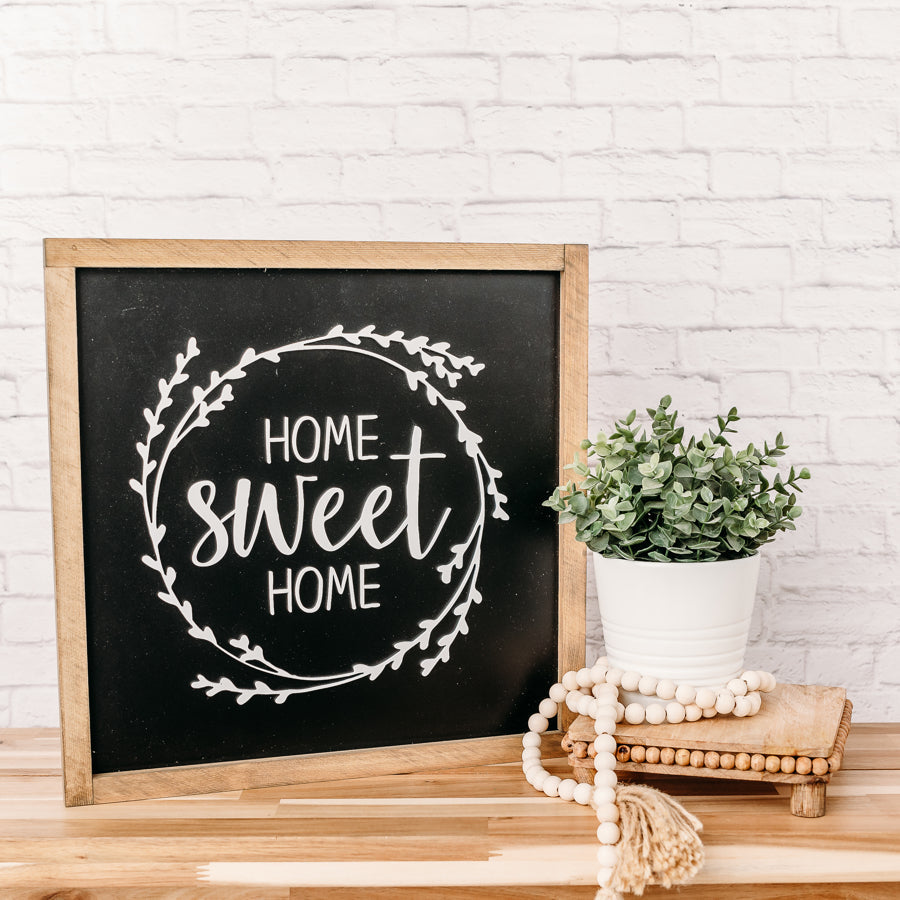 Home Sweet Home Sign | 14x14 inch Wood Sign