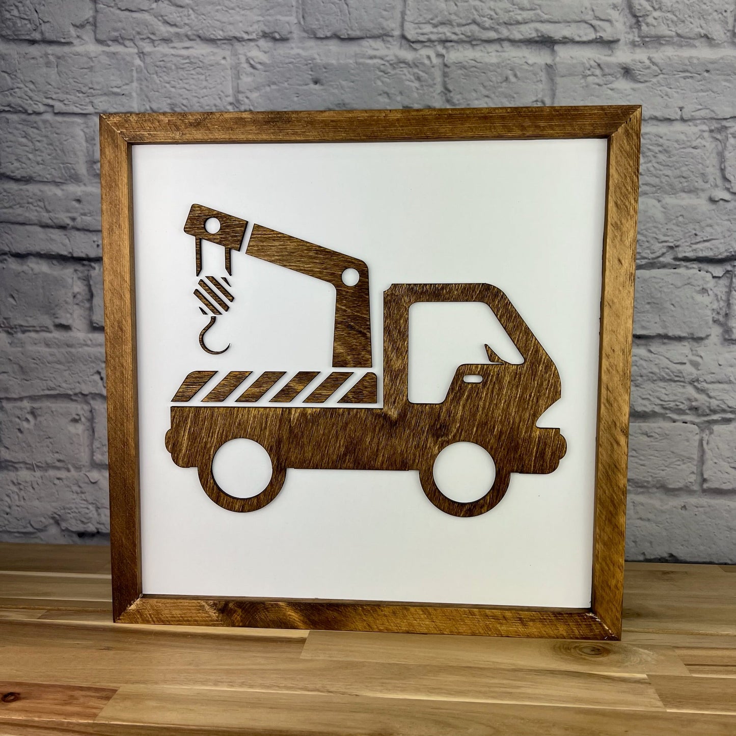 Construction Truck Sign 16 inch - Construction Room - Construction Vehicles - Boys Construction Truck Room