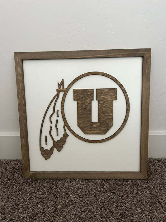 Utah Utes Sign | 14x14 inch Wood Sign