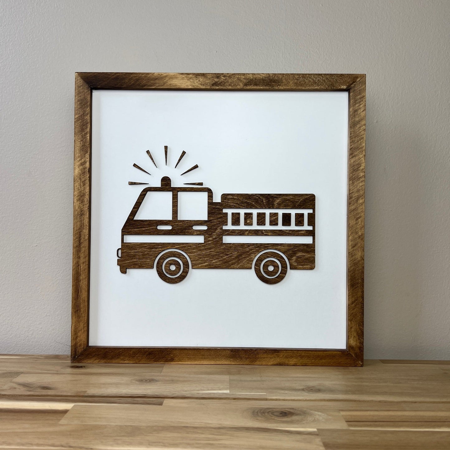 Fire Truck Sign | Wood Sign | Fire Truck Room Decor