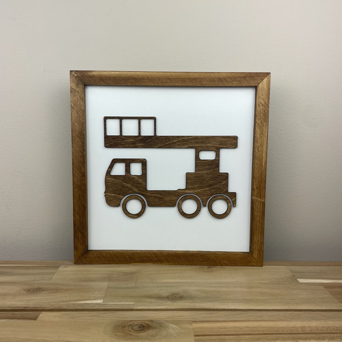 Construction Truck | 14x14 inch Wood Sign | Construction Room Decor | Construction Truck Bedroom