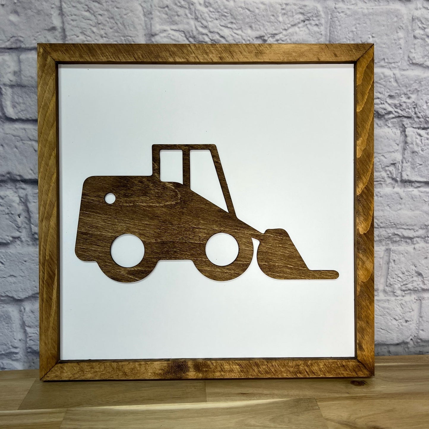 Construction Truck | 21x21 inch Wood Sign | Construction Room Decor