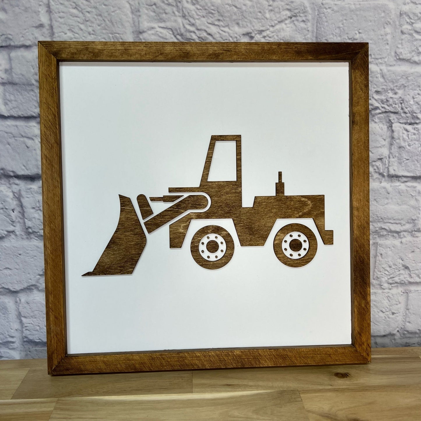 Construction Truck | 14x14 inch Wood Sign | Construction Room Decor | Construction Truck Bedroom