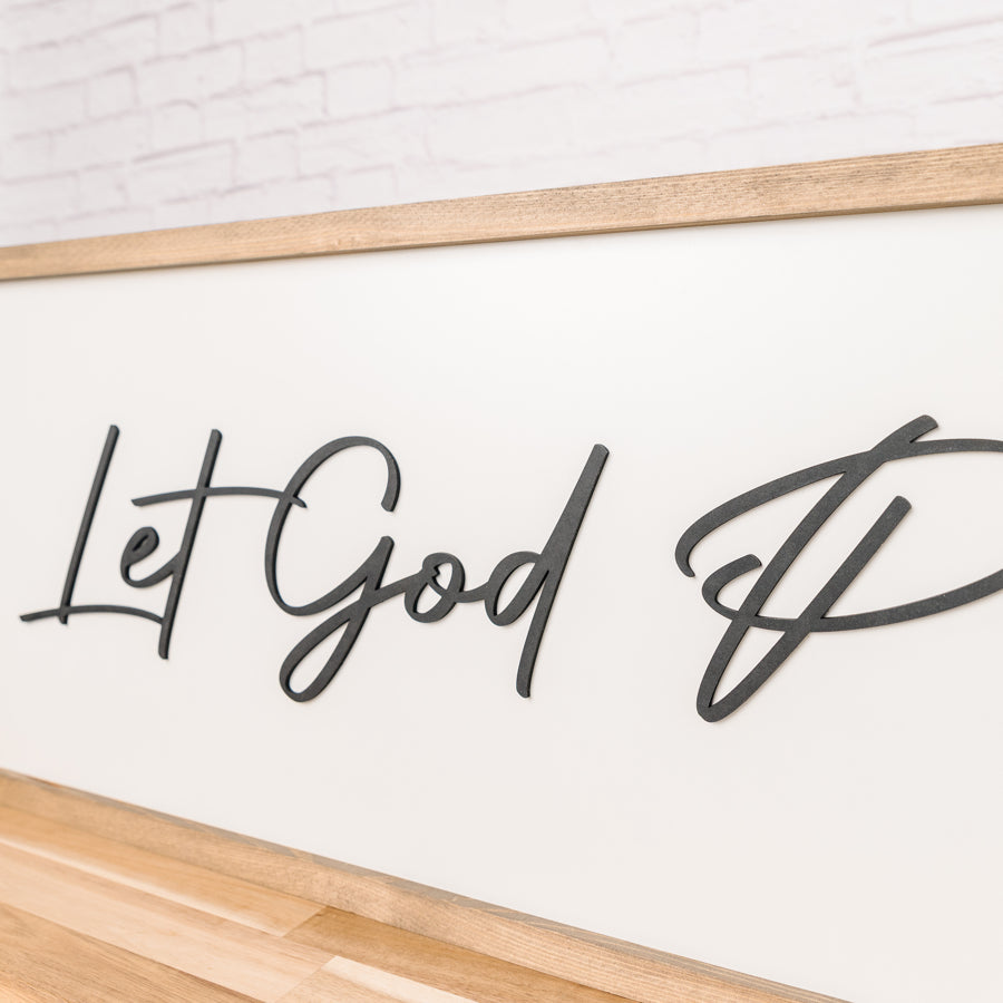 Let God Prevail | 13x35 inch Wood Sign