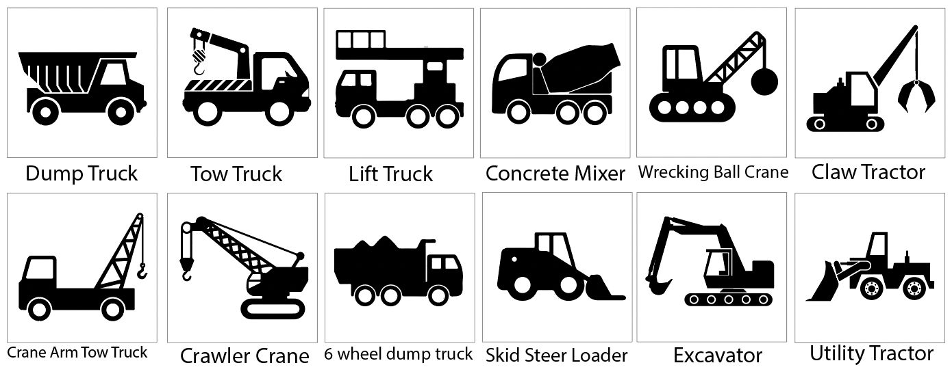 Construction Truck Sign 16 inch - Construction Room - Construction Vehicles - Boys Construction Truck Room