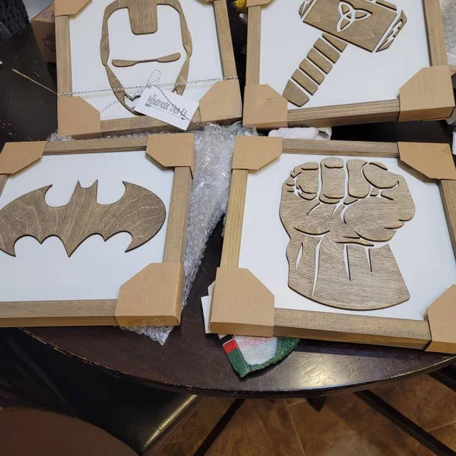 Superhero Wall Art | 16x16 inch Wood Signs