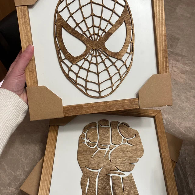 Superhero Wall Art | 16x16 inch Wood Signs