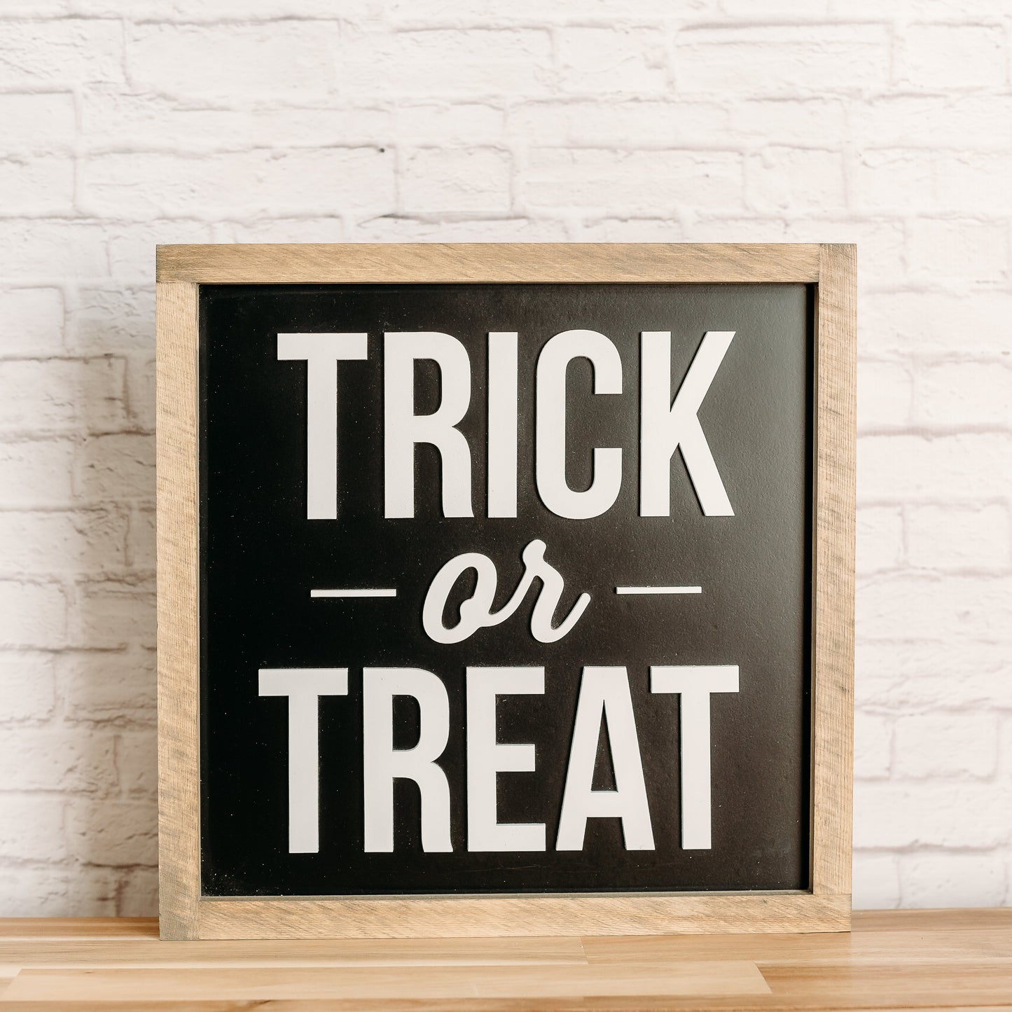 Trick or Treat | Halloween Sign | 14x14 in Wood Sign