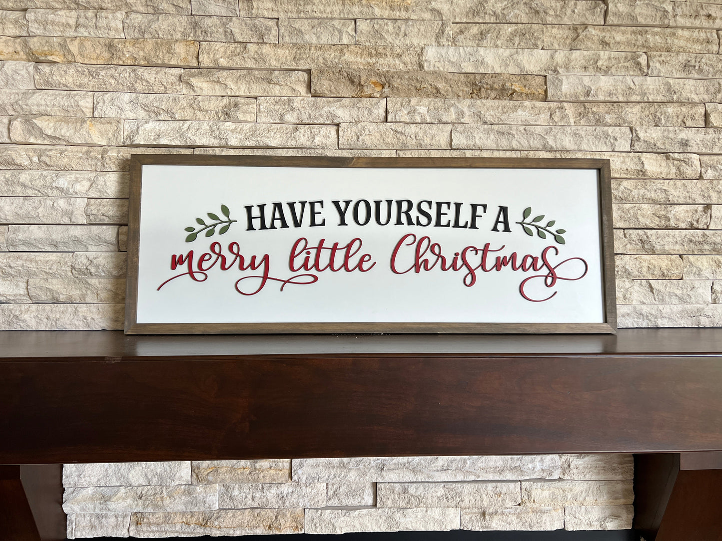 Have Yourself a Merry Little Christmas | 13x35 inch Wood Sign | Christmas Farmhouse Sign