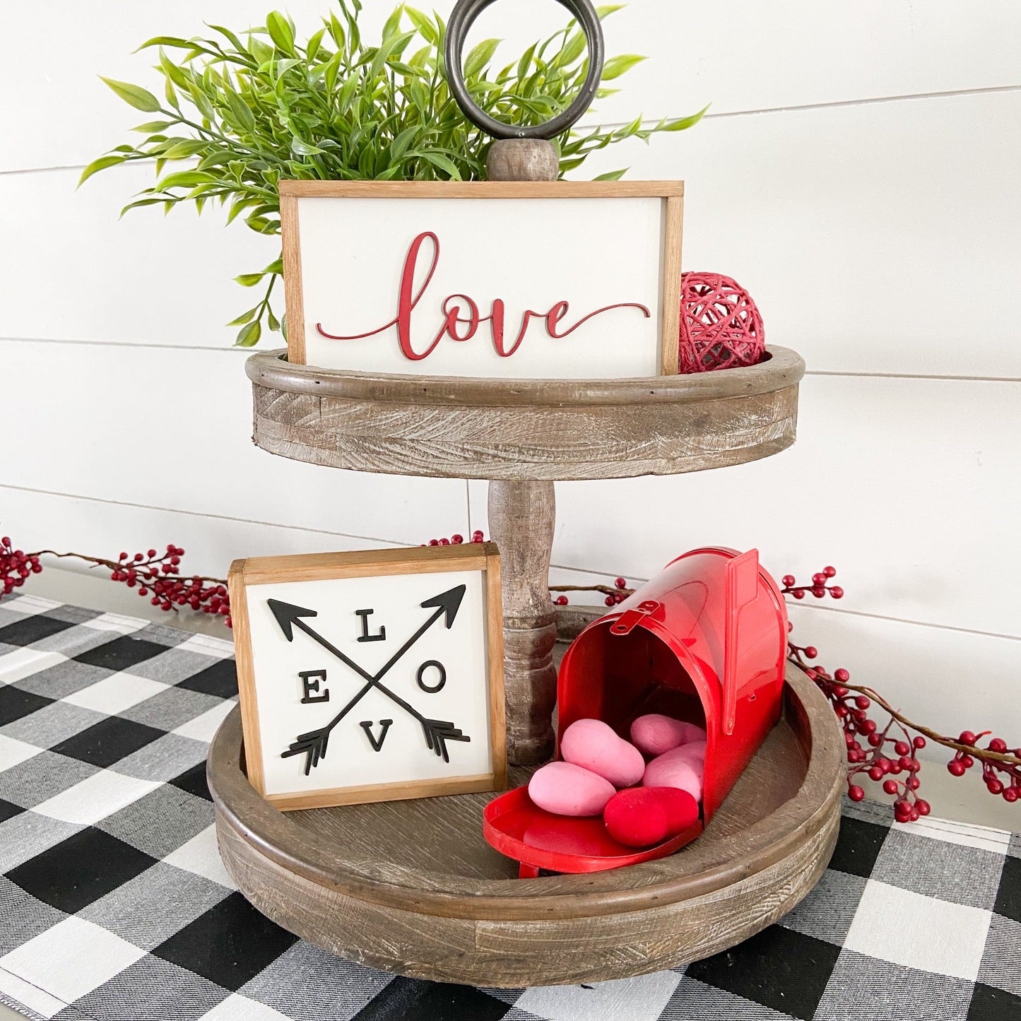 Valentine's Mini Signs | Tier Tray Decor