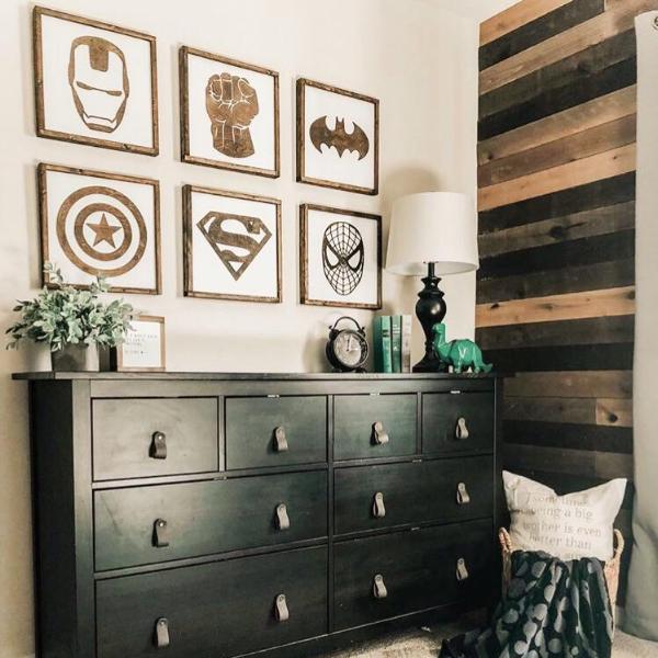 Superhero Wall Art | 16x16 inch Wood Signs