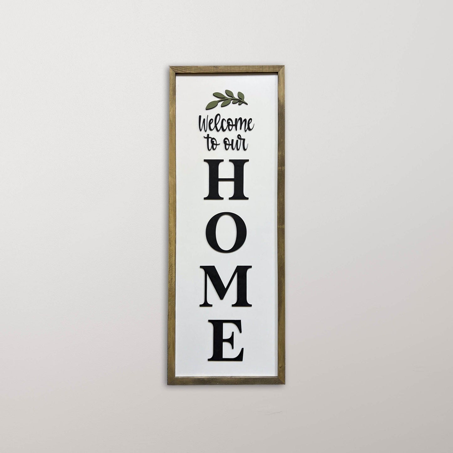 Welcome to our Home | 13x35 inch Wood Sign