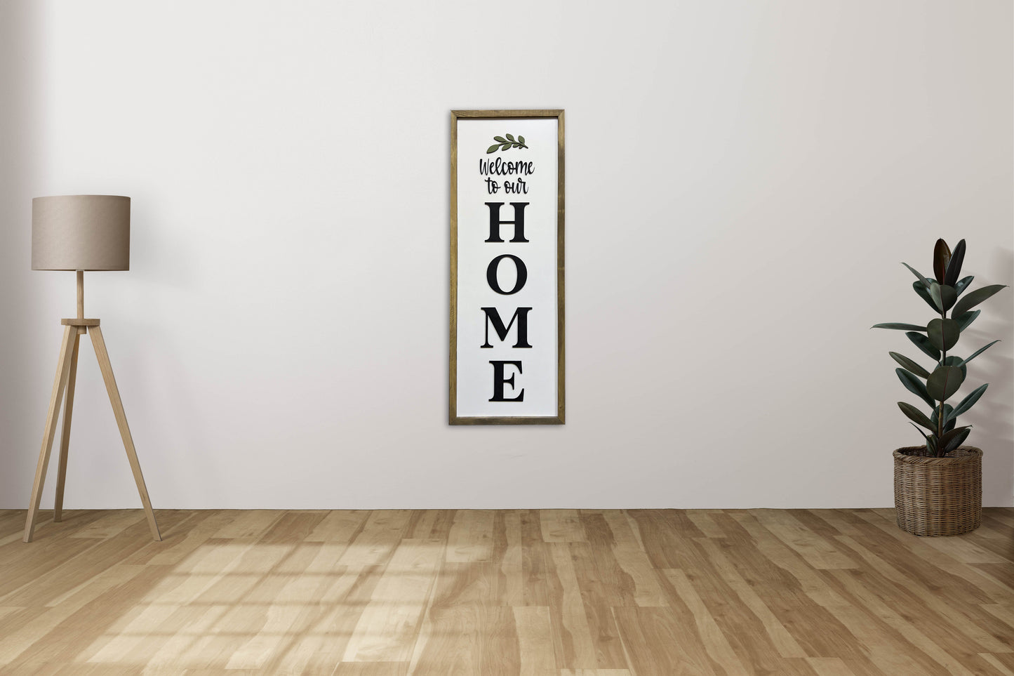 Welcome to our Home | 13x35 inch Wood Sign